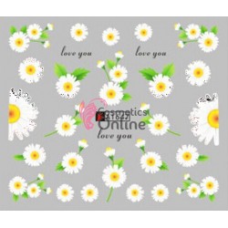 Stickere cu Apa pentru unghii cod A1647 cu floricele colorate